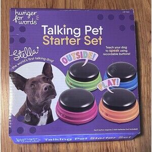 4 Piece Talking Pet Starter Set Recordable Dogs Buttons Customized Sound Dog